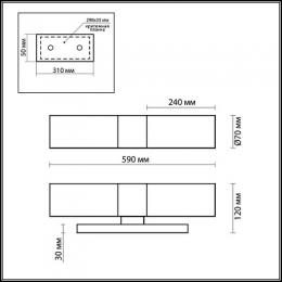 Подсветка для зеркал Odeon Light Tingi  - 2
